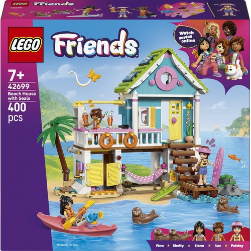 Zestaw konstrukcyjny Friends Domek na plaży z fokami 42699 LEGO 1 sztuka