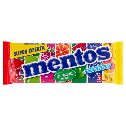 Cukierki do żucia o smaku owocowym  Mentos 3 x 38 g