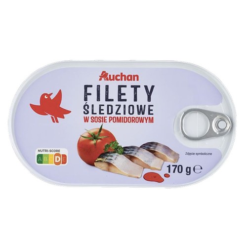 Filety śledziowe w sosie pomidorowym Auchan 170 g