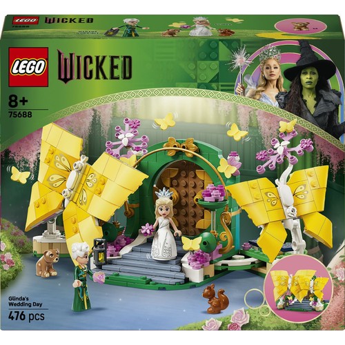 Wicked Dzień ślubu Glindy 75688, zabawka z motylami, do odgrywania ról LEGO 1 sztuka