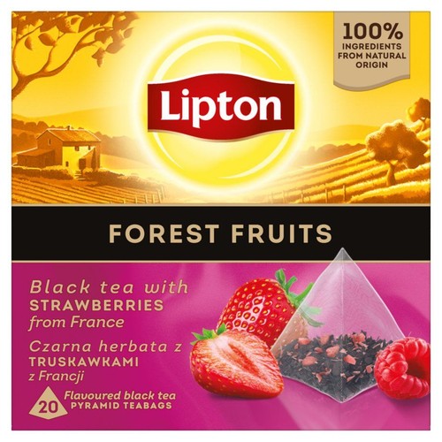 Herbata czarna aromatyzowana o smaku owoców leśnych Lipton 20 torebek