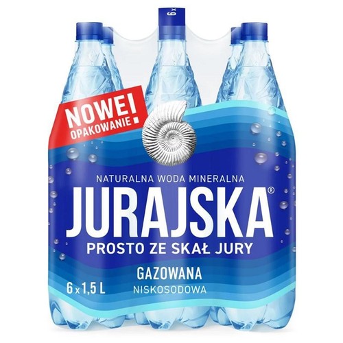 Naturalna woda mineralna gazowana  Jurajska 6 x 1,5 l