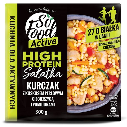 Sałatka proteinowa kurczak z kuskusem i ciecierzycą So Food 300 g