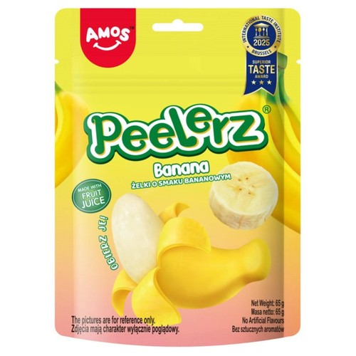 Żelki Peelerz o smaku bananowym Amos 65 g