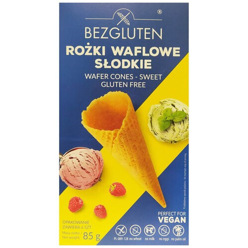 Rożki waflowe słodkie Bezgluten 85 g