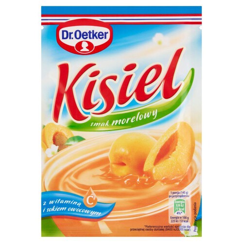 Kisiel morelowy z dodatkiem witaminy C oraz soku owocowego  Dr. Oetker 38 g