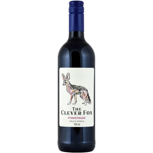 Wino południowoafrykańskie czerwone półwytrawne Pinotage alk. 13,0% obj. Clever Fox 750 ml