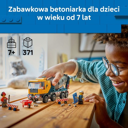 City Betoniarka 60478, zabawka konstrukcyjna dla dzieci LEGO 1 sztuka