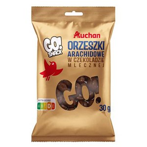 Orzechy arachidowe w czekoladzie mlecznej  Auchan 30 g