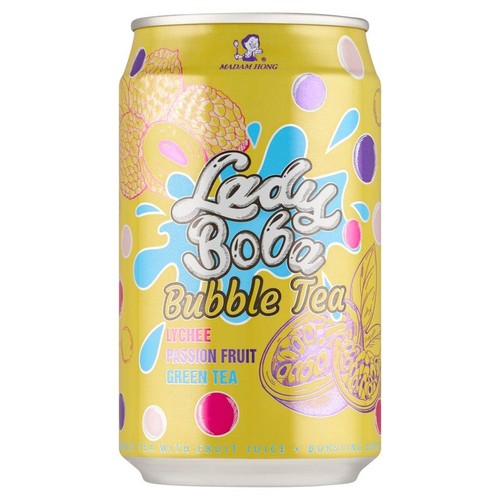 Napój niegazowany Bubble Tea o smaku Liczi - Marakuja Lady Boba 320 ml