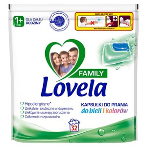 Kapsułki hipoalergiczne do prania do bieli i kolorów Lovela 32 kapsułki