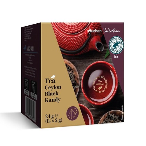 Herbata czarna Ceylon Black Kandy Auchan 12 torebek