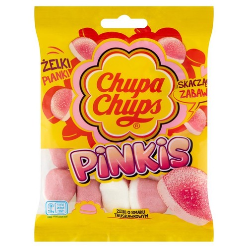 Pinkis Żelki pianki truskawkowe Chupa Chups 90 g