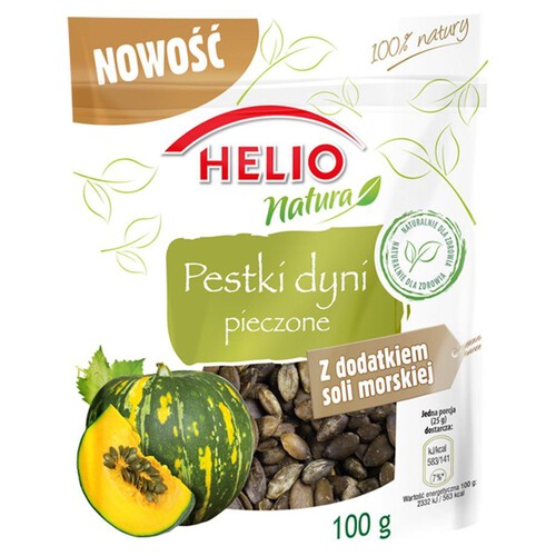 Pestki dyni pieczone z dodatkiem soli morskiej Helio 100 g