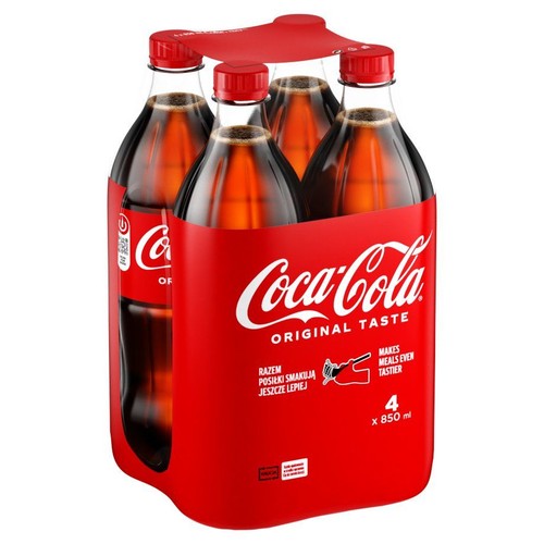 Napój gazowany o smaku cola Coca-Cola 4 x 0,85 l