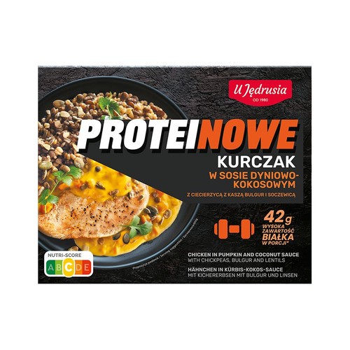 Filet z kurczaka w sosie dyniowo-kokosowym Proteinowe U Jędrusia  400 g