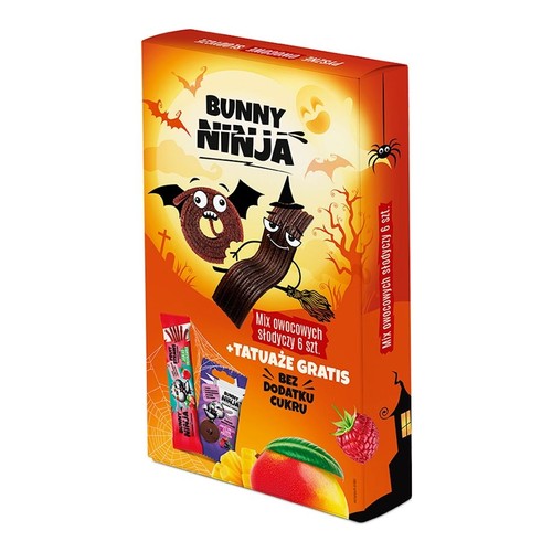 Mix owocowych słodyczy bez dodatku cukru Bunny Ninja 93 g