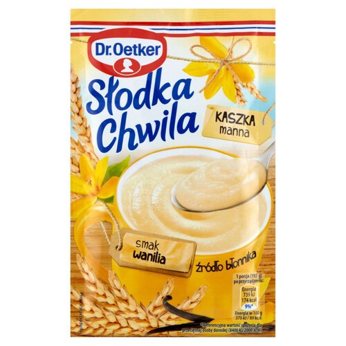 Kaszka manna w proszku o smaku waniliowym Dr. Oetker 47,5 g