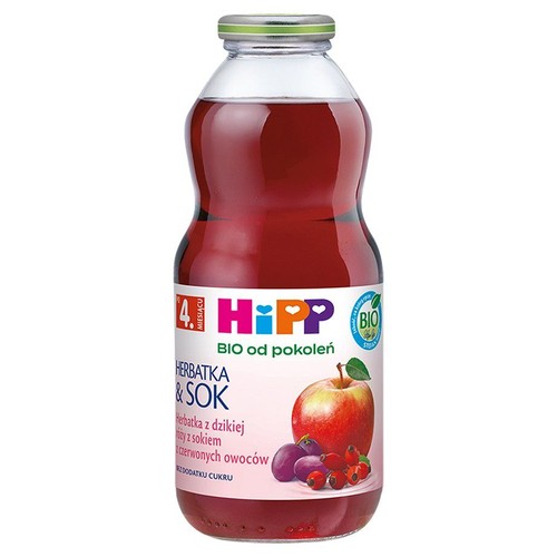BIO Herbatka z dzikiej róży z sokiem z czerwonych owoców po 4 miesiącu HiPP 500 ml