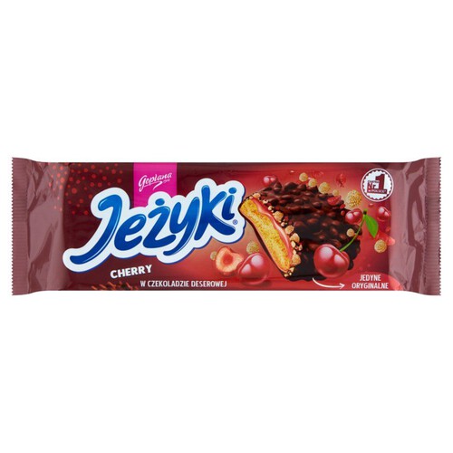 Dark Cherry herbatniki z bakaliami w czekoladzie deserowej Jeżyki 140 g