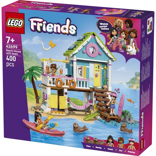 Zestaw konstrukcyjny Friends Domek na plaży z fokami 42699 LEGO 1 sztuka