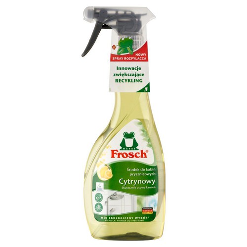 Środek czyszczący do kabin prysznicowych cytrynowy Frosch 500 ml