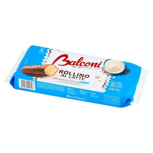 Roladka z nadzieniem mlecznym w polewie kakaowej Balconi 222 g