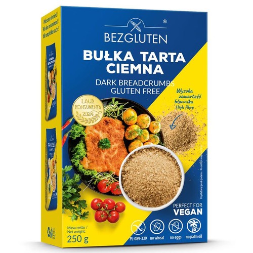 Bułka tarta ciemna bezglutenowa   Bezgluten 250 g
