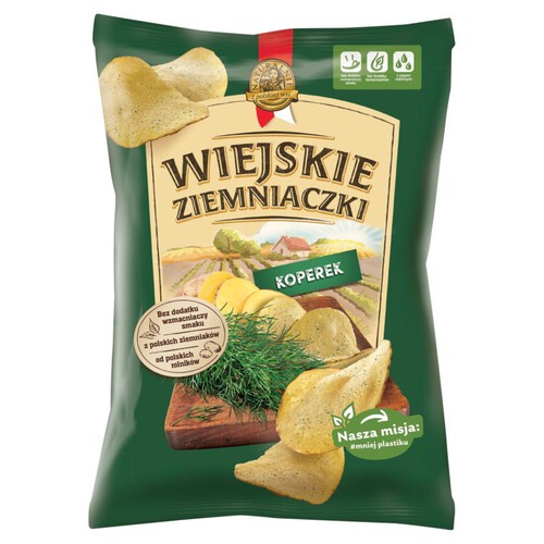 Chipsy ziemniaczane o smaku koperku Wiejskie Ziemniaczki 130 g