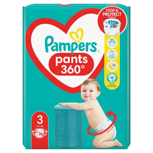 Pieluchomajtki Pants 360 3  6-11 kg Pampers 76 sztuk