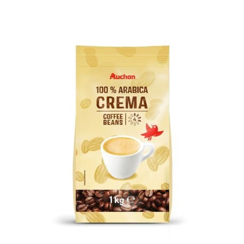 Kawa ziarnista Crema 100% Arabica Auchan 1 kg