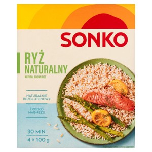 Ryż naturalny brązowy Sonko 4 x 100 g