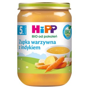 BIO Zupka warzywna z indykiem po 5. miesiącu HiPP 190 g