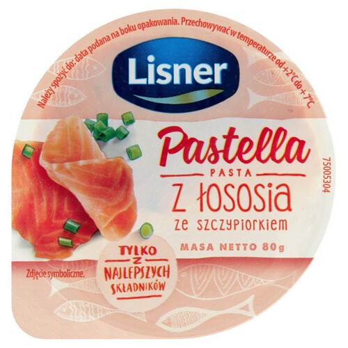 Pastella pasta łososiowa ze szypiorkiem Lisner 80 g 