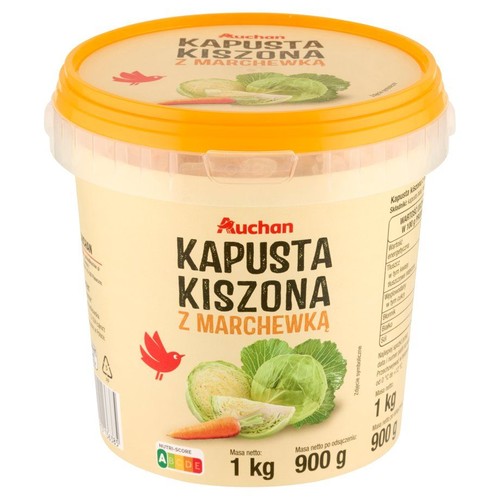 Kapusta kiszona z marchewką Auchan 900 g