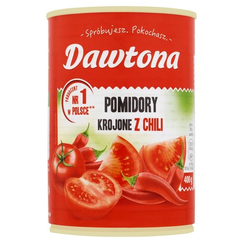 Pomidory krojone bez skórki z chili Dawtona 400 g