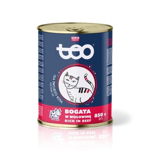Karma mokra z wołowiną dla dorosłych kotów Teo 850 g