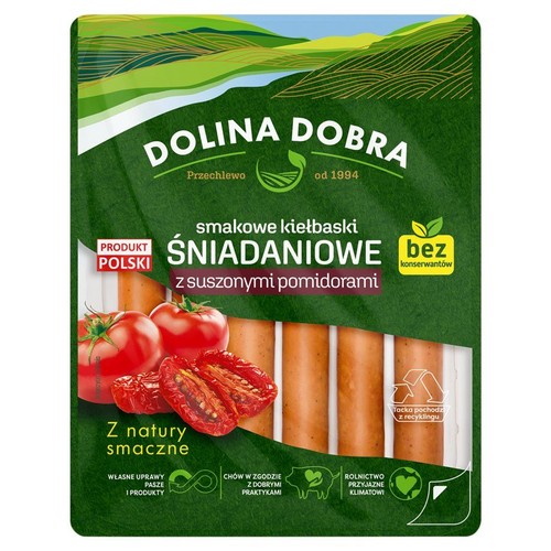 Smakowe kiełbaski śniadaniowe z suszonymi pomidorami Dolina Dobra 200 g