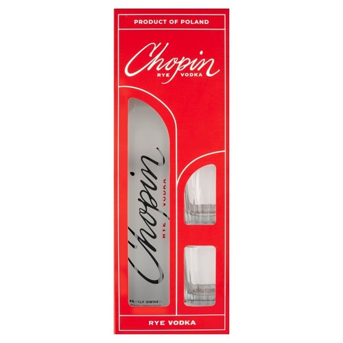 Wódka czysta alk. 40,0% obj. + 2 kieliszki Chopin 500 ml