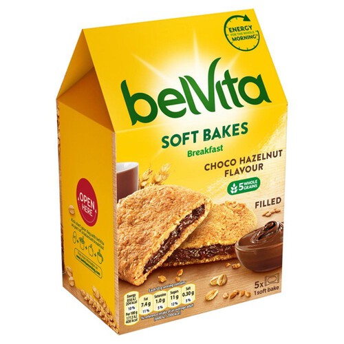 Ciastka zbożowe z nadzieniem o smaku czekoladowo-orzechowym   belVita 250 g