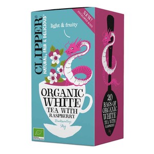 BIO Herbatka biała z maliną Clipper 20 torebek