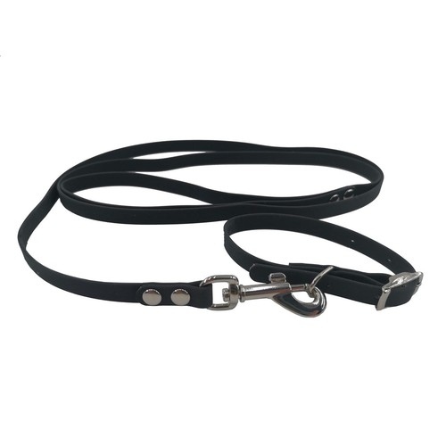 Obroża 17-25 cm + smycz 120 cm czarna Auchan 1 sztuka
