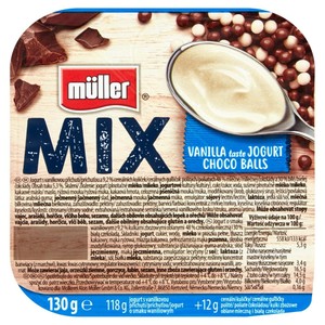 Mix Jogurt waniliowy z kuleczkami w czekoladzie  Müller 130 g