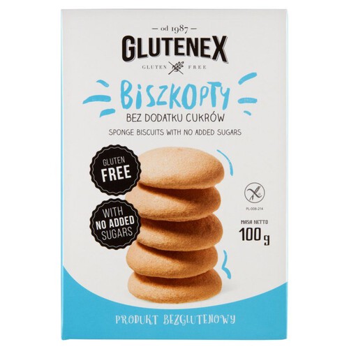 Biszkopt bez dodatku cukrów GLUTENEX 100 g