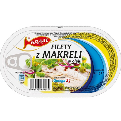 Filety z makreli w oleju GRAAL 170 g