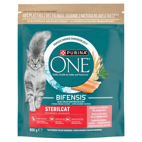 Pełnoporcjowa karma dla dorosłych kotów. PURINA ONE 800 g