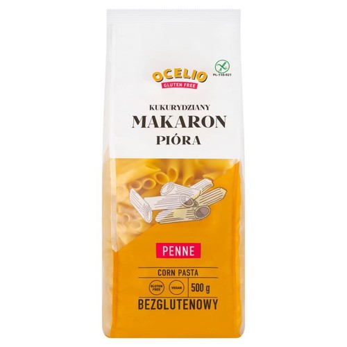 Makaron kukurydziany penne, bezglutenowy Ocelio 500 g