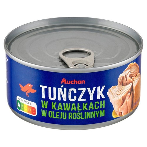 Tuńczyk kawałki w oleju roślinnym Auchan 170 g
