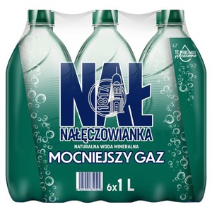 Woda mineralna mocniejszy gaz Nalęczowianka 6 x 1 l
