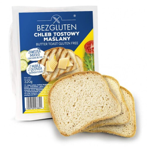 Chleb tostowy maślany bezglutenowy Bezgluten 320 g